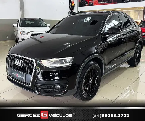 Audi q3 ambiente 2.0 gasolina turbo 4x4 automático top com teto solar e porta malas elétrico