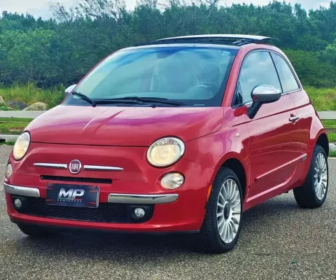 Fiat 500 Lounge Air 1.4/ 1.4 Flex 16V Aut.  - Vermelha - 2012/2012