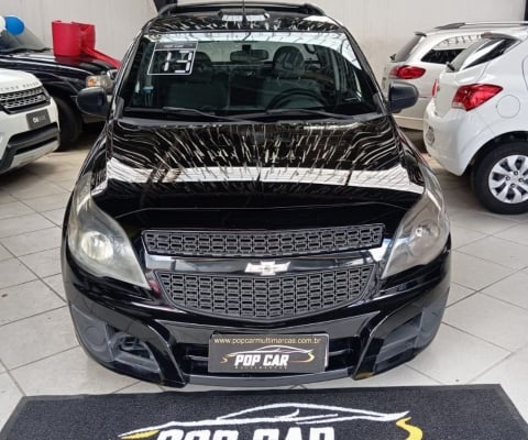 GM MONTANA LS MOTOR 1.4 FLEX    PRETA - 2013/2013  COMPLETO ✅