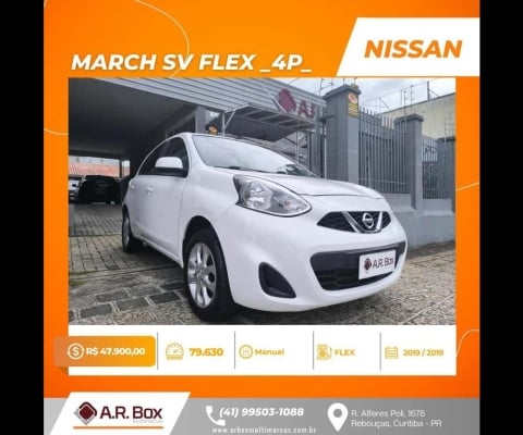 NISSAN MARCH SV FLEX _4P_ 2019  BRANCO