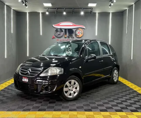 Citroën C3 GLX 1.4 Flex 8V 5p  - Preta - 2012/2012