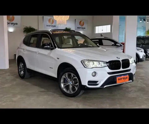 BMW X3 XDRIVE 20i 2.0/X-Line Bi-TB Flex Aut.  - Branca - 2014/2015