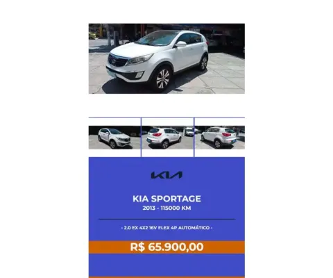 Kia Sportage 2013 2.0 ex 4x2 16v flex 4p automático