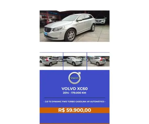 Volvo Xc60 2014 2.0 t5 dynamic fwd turbo gasolina 4p automático