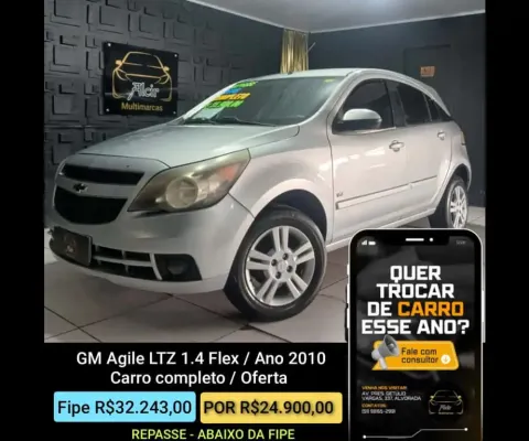 Chevrolet AGILE LTZ 1.4 2010 REPASSE / COMPLETO / 100% FINANCIADO