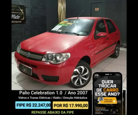 Palio Celebration 1.0 Fire Flex 2007 BASICO / REPASSE / 100% FINANCIADO