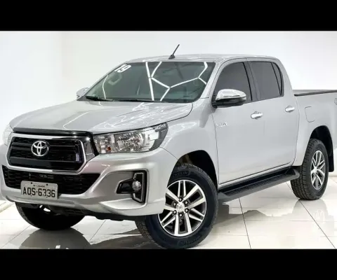 HILUX CD SRV 2.8 TURBO DIESEL 4X4 2019 COMPLETA COM CHAVE RESERVA E MANUAL.