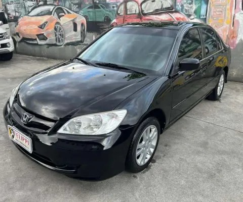 Honda Civic 1.7 LXL SEDAN 115cv 16V 4P - Preta - 2005/2005