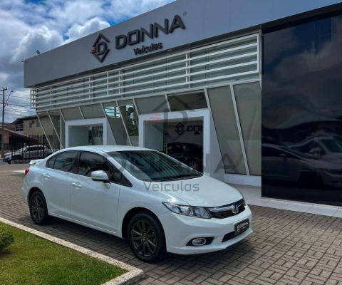 Honda Civic LXR - Branca - 2013/2014
