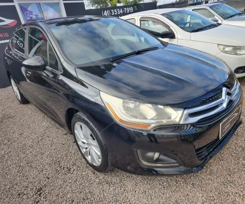 CITROEN - C4 LOUNGE 1.6 - TURBO 16V - AUTOMÁTICO - FLEX - COMPLETO - BANCO DE COURO