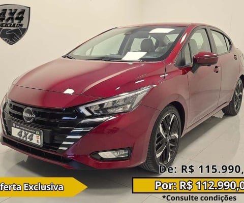 Nissan Versa Exclusive 1.6 16V Flex Aut.  - Vermelha - 2023/2024