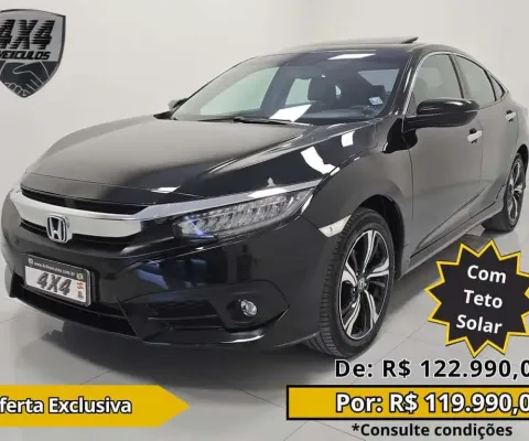 Honda Civic Sedan TOURING 1.5 Turbo 16V Aut.4p  - Preta - 2017/2017