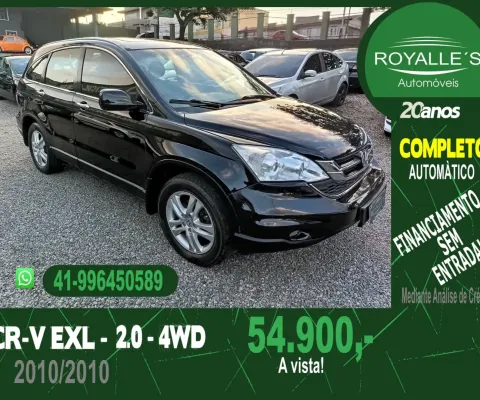 Cr-v exl r$ 48x2149, sem entrada 2010 completo