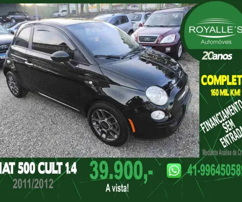 Fiat 500 cult 1.4 r$ 48x1449, sem entrada 2012 completo