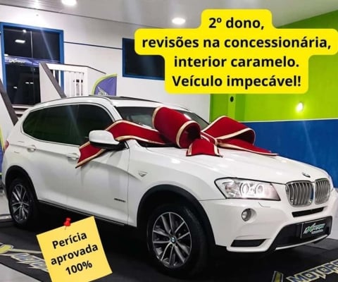BMW X3 XDRIVE28I WX91 2013,interior caramelo,teto solar,veículo impecável!