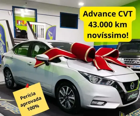 Versa Advance CVT 2022, completo,4 pneus novos,43.000 km,novíssimo!