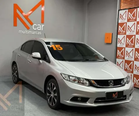 Honda Civic Sedan LXR 2.0 Flexone 16V Aut. 4p  - Prata - 2014/2015