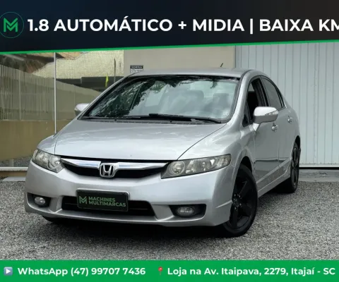 Honda civic lxs 1.8 automático (baixa km + midia) troco e financio