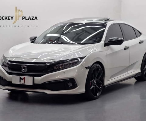 HONDA CIVIC TOURING 1.5 TURBO GASOLINA CVT - 2020 - BRANCO PÉROLA