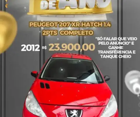 Peugeot 207 xr 1.4 flex 2012 3 portas