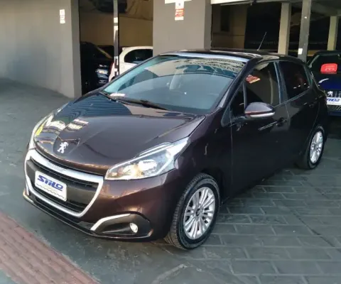 Peugeot 208 Allure 1.2 Flex + Teto Panorâmico 201/2019 Marrom