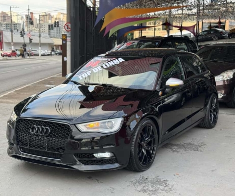 Audi A3 Sportback 1.8 16V TFSI S-tronic 5p  - Preta - 2013/2014