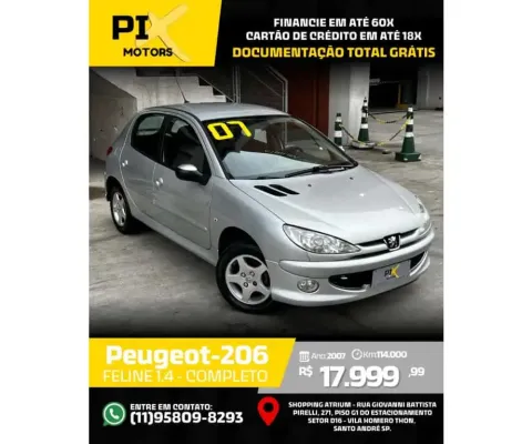 Peugeot 206 2007 1.4 feline 8v flex 4p manual