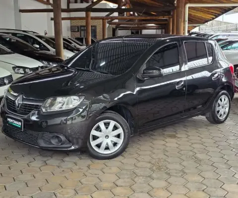 Renault Sandero Expression Flex 1.0 12V 5p - Preta - 2017/2017
