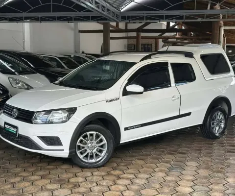 Volkswagen Saveiro Robust 1.6 Total Flex 8V CD  - Branca - 2020/2021