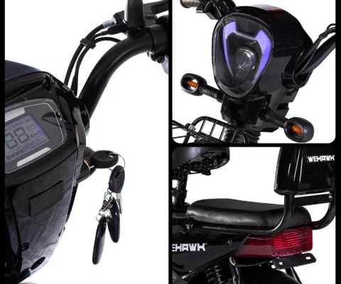 Scooter Elétrica Black Turbo 500 Watts