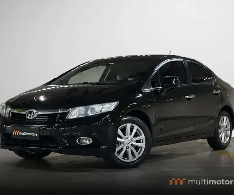 Honda Civic Sedan LXS 1.8 Flex 16V Aut. 4p  - Preta - 2013/2014