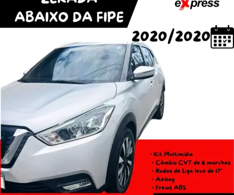 KICKS SV 1.6 AUTOMÁTICA ZERADA / MANUA E CHAVE RESERVA / ABAIXO DA TABELA
