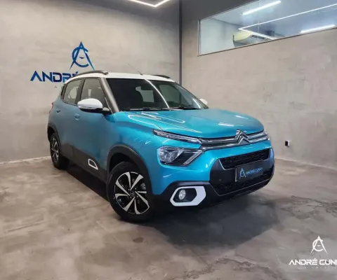 Citroën C3 Feel Pack 1.6 Flex 16V 5p Aut.  - Azul - 2022/2023