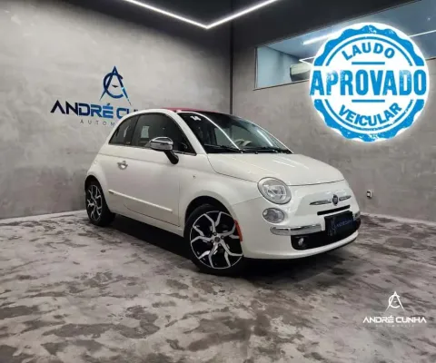 Fiat 500 Cabrio Flex 1.4 16v Aut. - Branca - 2013/2014