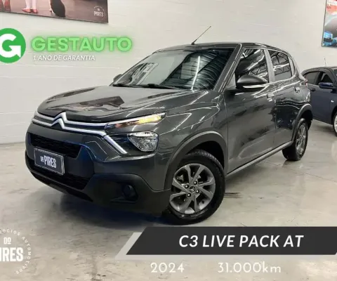 Citroën C3 Live Pack AT - Cinza - 2023/2024