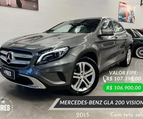 Mercedes-Benz Gla 200 Vision 1.6/1.6 TB 16V Flex Aut.  - Cinza - 2015/2015