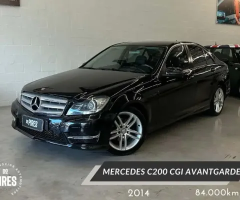 Mercedes-Benz C-200 CGI Avantgarde 1.8 16V 184cv Aut.  - Preta - 2014/2014