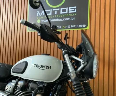 Triumph scrambler 900 street branca 2020