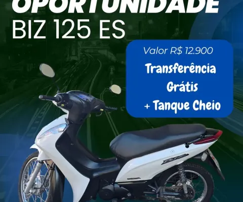 HONDA BIZ 125 ES ANO 2013 COR BRANCA, MOTO SUPER INTEIRA TODA REVISADA