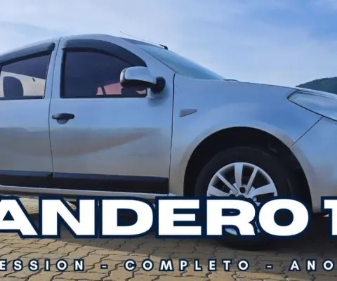RENAULT SANDERO 1.6 ANO 2013 COR PRATA COMPLETO, EXCELENTE VEÍCULO 