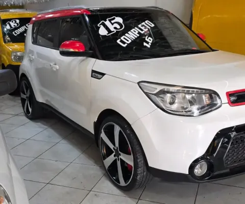 KIA SOUL EX 1.6 FLEX COMPLETO + TETO, RODAS, COURO SUPER NOVA  2015