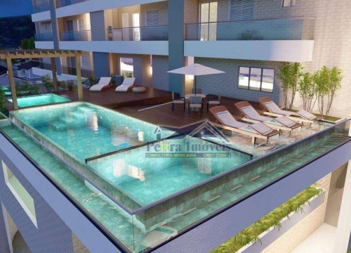 Apartamento com 2 dormitórios à venda, 77 m² por R$ 430.000,00 - Canto do Forte - Praia Grande/SP