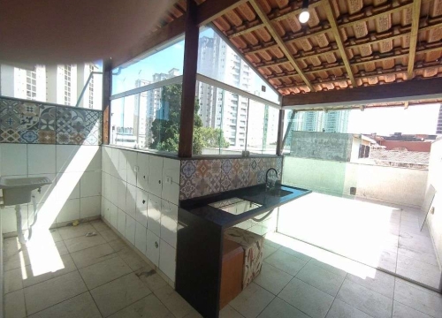 Cobertura com 2 dormitórios, 76 m² - venda por r$ 429.999,90 ou aluguel por r$ 1.720,00/mês - vila valparaíso - santo andré/sp