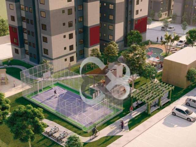 Apartamento com 2 dormitórios, 47 m² - venda por R$ 180.000,00 ou aluguel por R$ 1.200,00/mês - Jardim Maria Celina - Londrina/PR