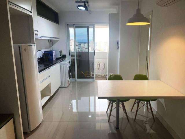 Apartamento com 1 dormitório para alugar, 38 m² por R$ 3.350,00/mês - Centro Cívico - Curitiba/PR
