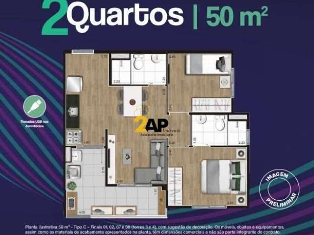 Apartamento com 2 quartos à venda na Caiará, 91, Várzea de Baixo, São Paulo por R$ 509.200