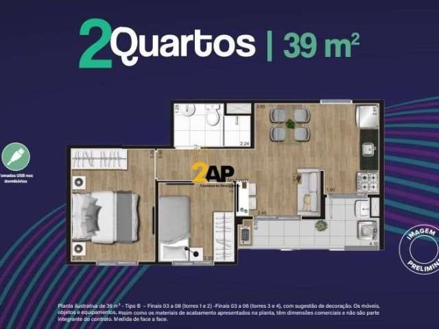 Apartamento com 2 quartos à venda na Caiará, 91, Várzea de Baixo, São Paulo por R$ 264.739