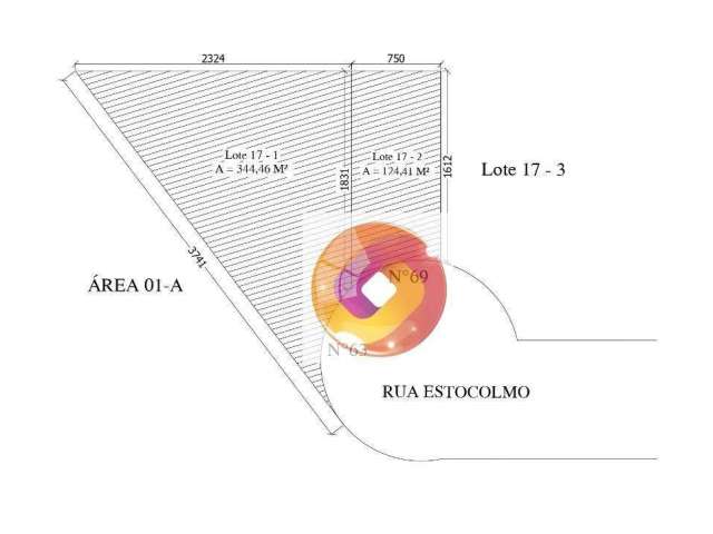 Terreno à venda, 468 m² por R$ 310.000,00 - Gralha Azul - Fazenda Rio Grande/PR