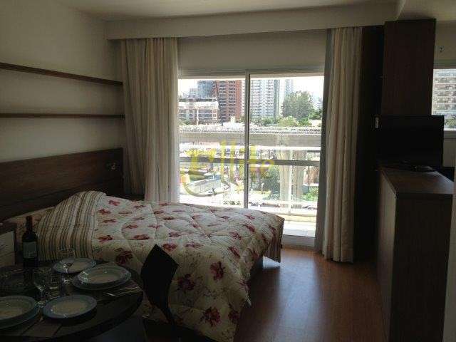 Apartamento mobiliado com 1 dormitório para locação na região do Brooklin em São Paulo!