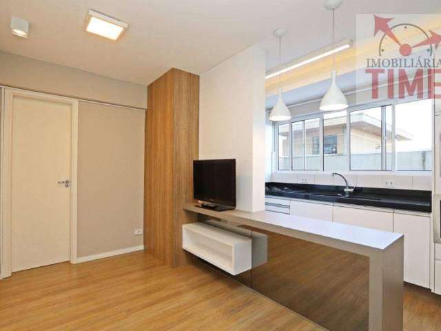 Apartamento com 1 dormitório para alugar, 45 m² por R$ 2.200,00/mês - Novo Mundo - Curitiba/PR